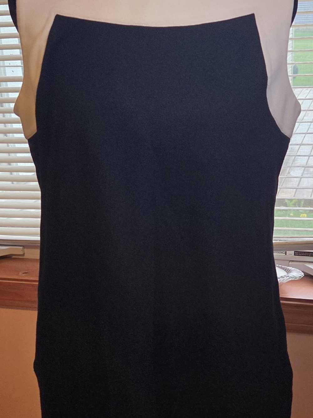 Calvin Klein White and Black Midi Dress